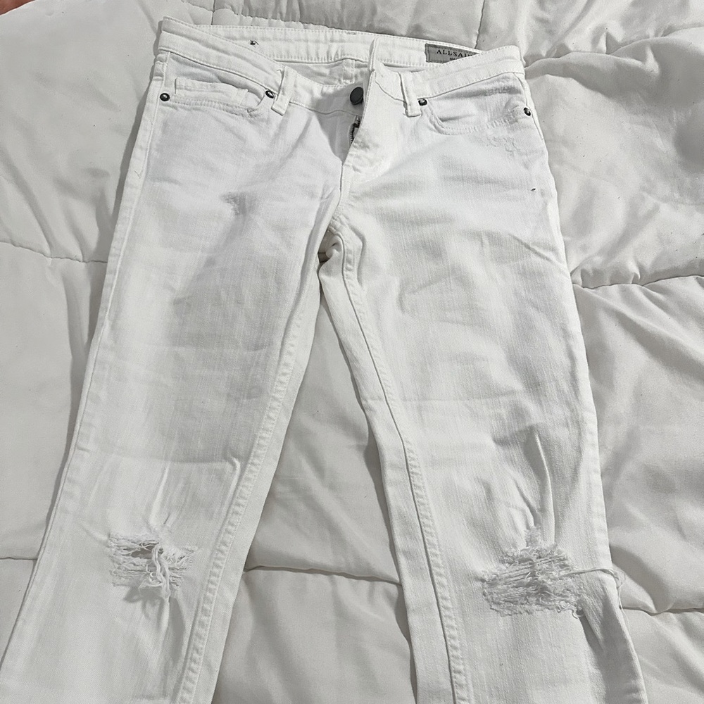 All Saints White Low waist pants Size 27